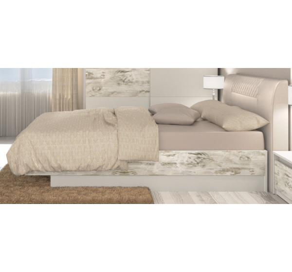 Κρεβάτι ξύλινο με δερμάτινη/ύφασμα ERMA 180x190 DIOMMI 45-150