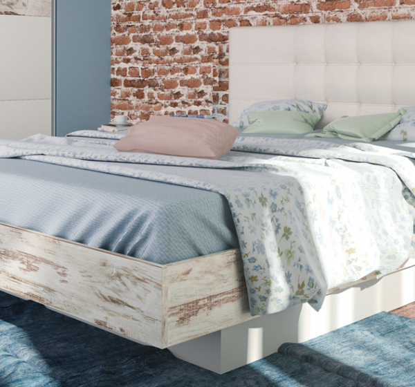 Κρεβάτι ξύλινο με δερμάτινη/ύφασμα LIMITED 140x190 DIOMMI 45-032
