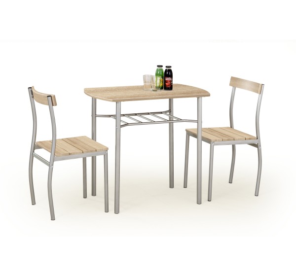 LANCE table + 2 chairs color: sonoma oak DIOMMI V-CH-LANCE-ZESTAW-SONOMA