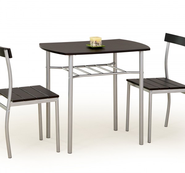 LANCE table + 2 chairs color: wenge DIOMMI V-CH-LANCE-ZESTAW-WENGE